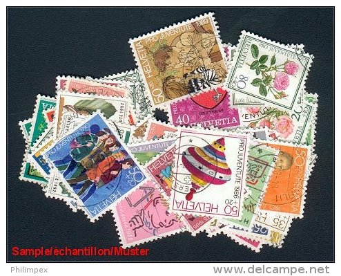 SUISSE 100 DIFFERENTS TIMBRES DE BIENFAISANCE - Collections