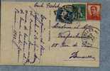 110 + 123 Op Postkaart Met TX 30  Bruxelles 31/12/1921 - 1912 Pellens