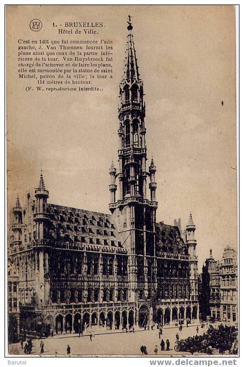 BRUXELLES [Bruxelles ~ Belgique] - L'Hôtel De Ville - Monumenti, Edifici