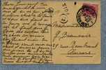 200 Op Postkaart Met Treinstempel ARLON - BRUXELLES (BRUSSEL) 3 Op 19/08/1927 + Naamstempel POIX - Ambulante Stempels