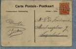 135 Op Postkaart, Ontwaardigd Met De Naamstempel MELSELE  (noodstempel) - 1915-1920 Albert I