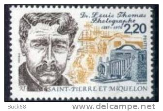 SAINT-PIERRE-ET-MIQUELON SPM  488 ** Docteur Louis THOMAS Et Appareil Photographique 1988 - Unused Stamps