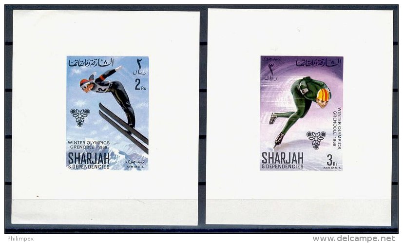 SHARJAH 8 SHEETLETS/PROOFS OLYMPIC GAMES GRENOBLE - Winter 1968: Grenoble