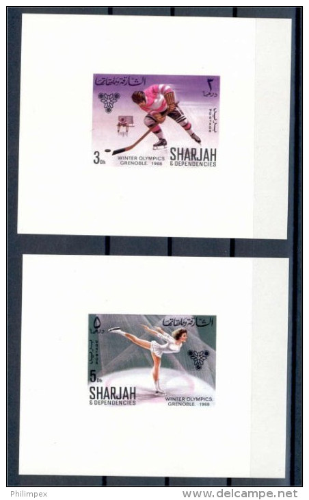 SHARJAH 8 SHEETLETS/PROOFS OLYMPIC GAMES GRENOBLE - Winter 1968: Grenoble