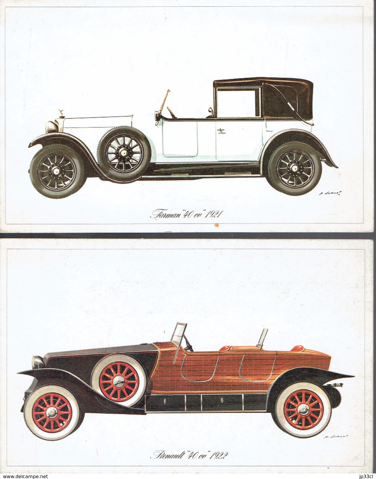 Dessins D'une Farman 1921 Et D'une Renault 1922 - Autres & Non Classés