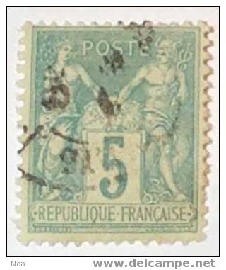 France Groupe Allégorique Y Et T N 75 Type II (obl) Expl5 - 1876-1898 Sage (Tipo II)