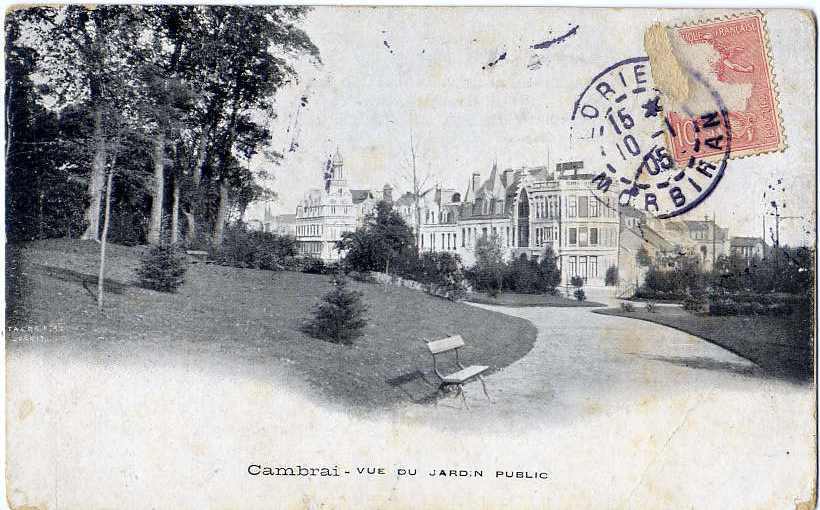 CAMBRAI-1905-- Vue Du Jardin Public-éd TAERCK  Paris - Cambrai