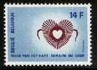 BELGIUM 1980 Stamp MNH Heart Week 2044 # 1024 - Unused Stamps