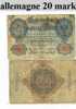 Billet D´allemagne 20 Mark 1910 - 20 Mark