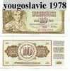 Billet De Yougoslavie 10 Dinars 1978 - Yugoslavia