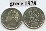 Piece De Grece 10 Drachme 1978 - Grèce