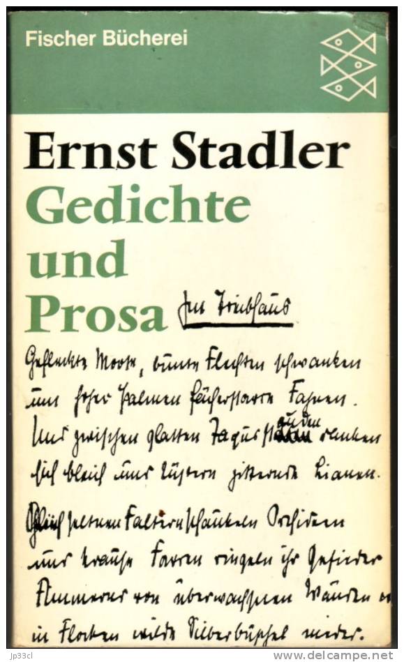 Gedichte Und Prosa Par Ernst Stadler (Fischer Bücherei, 1964) - Gedichten En Essays