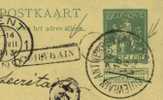 Entier Met Treinstempel QUIEVRAIN-ANTWERPEN (ANVERS) Op 16/07/1913 + Omkaderde Naamstempel QUIEVRAIN + Doorverzonden ... - 1912 Pellens