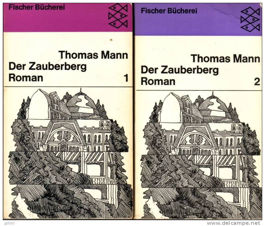 Der Zauberberg Par Thomas Mann (2 Volumes) Fischer Bücherei, 1967 - Auteurs All.