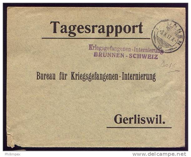 SWITZERLAND P.O.W COVER WW1, 1916 - VF INTERESTING! - Dokumente