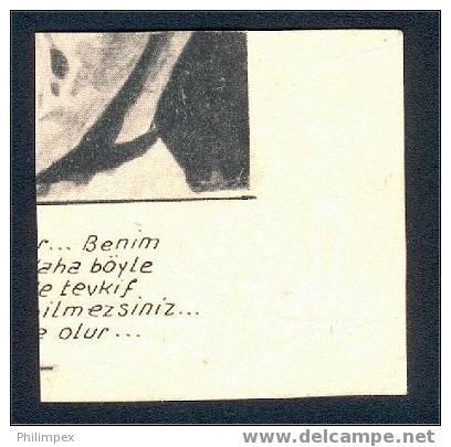 TURKEY IMPERF PROOF 1955 OTHER PRINT ON BACK - Unused Stamps