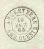 Belle Lettre D´ALOST 10/10/1865 Vers L´ANGLETERRE N°14/15 *SUPER* - 1863-1864 Medallions (13/16)