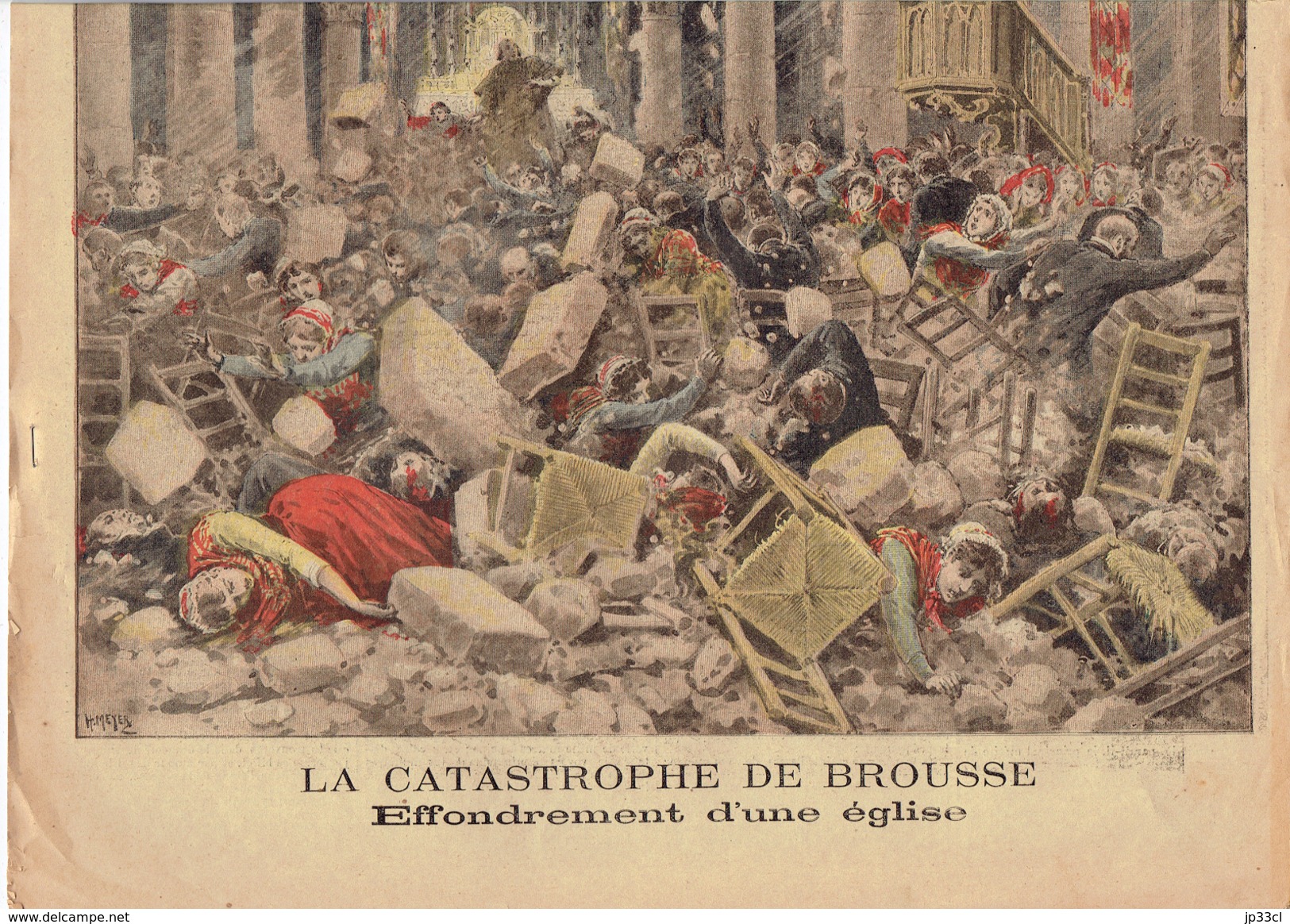 LE PETIT JOURNAL N° 336 - 25 Avril 1897 Catastrophe Brousse (près De Castres) Insectes La Soupe Aux Halles J-J Rousseau - 1850 - 1899