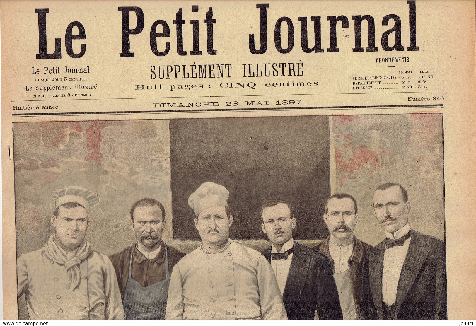 LE PETIT JOURNAL N° 340 - 23 Mai 1897 Catastrophe Rue Jean-Goujon Obsèques Duc D'Aumale La Pêche Française - 1850 - 1899