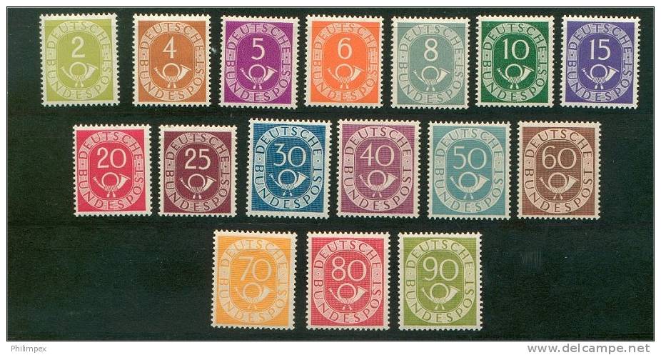 GERMANY POSTHORN 1951 PERFECT NH SET! - Ongebruikt