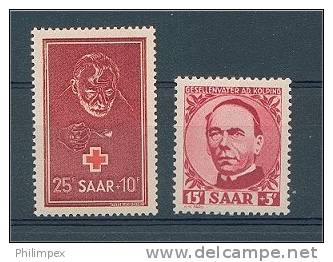 GERMANY SAAR 2 GOOD VALUES 1950 NEVER HINGED **! - Other & Unclassified