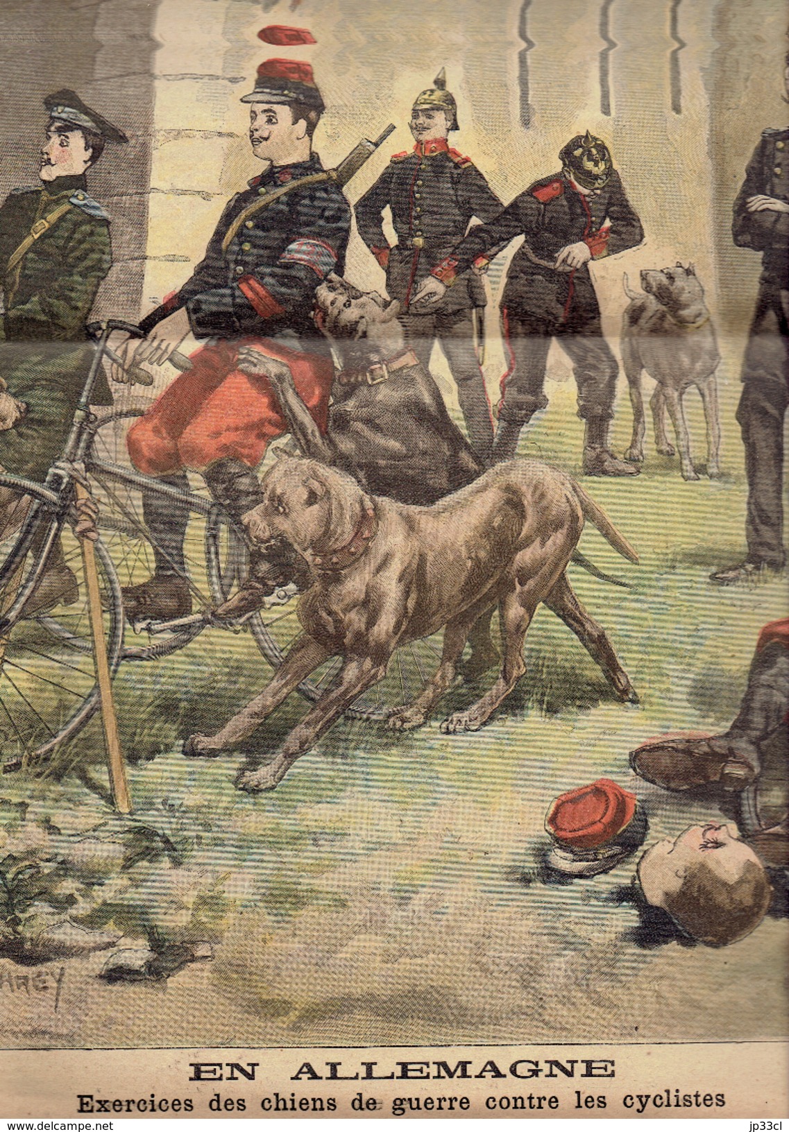 LE PETIT JOURNAL N° 351 - 8 Août 1897 Chiens De Guerre  Cycliste Drapeau Des Douaniers Soliman - 1850 - 1899