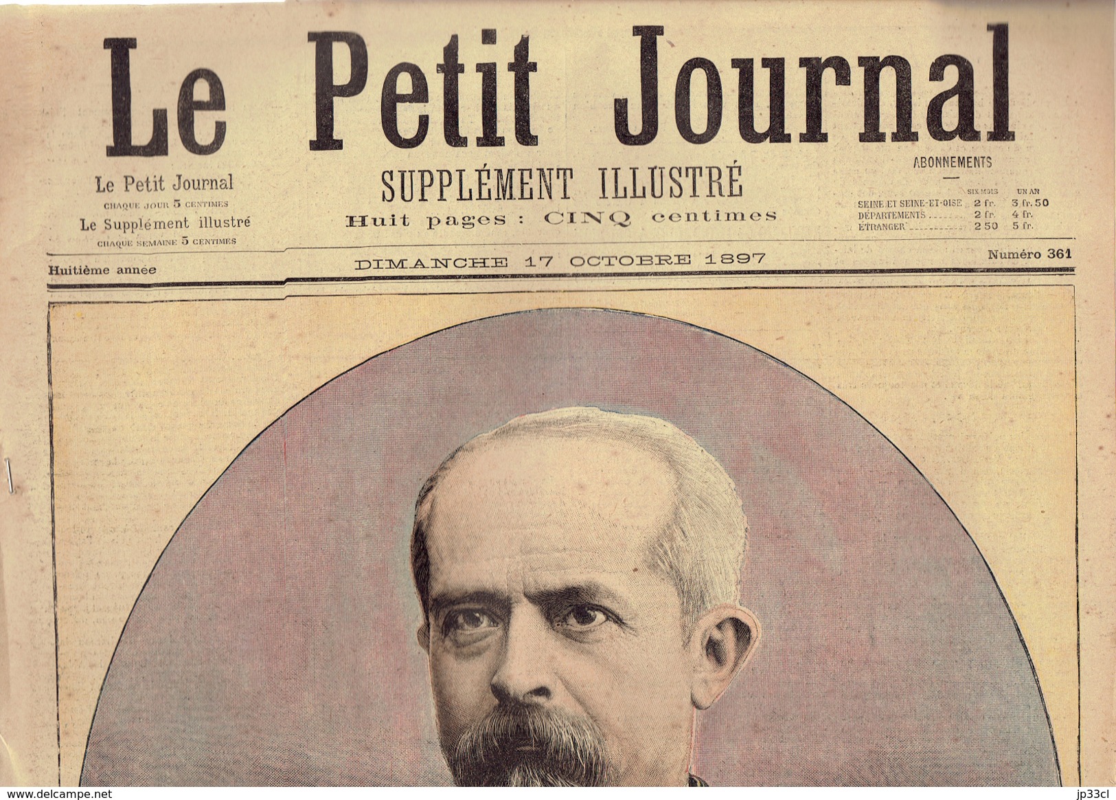 LE PETIT JOURNAL N° 361 - 17 Octobre 1897 Algérie Lépine Gouverneur - 1850 - 1899