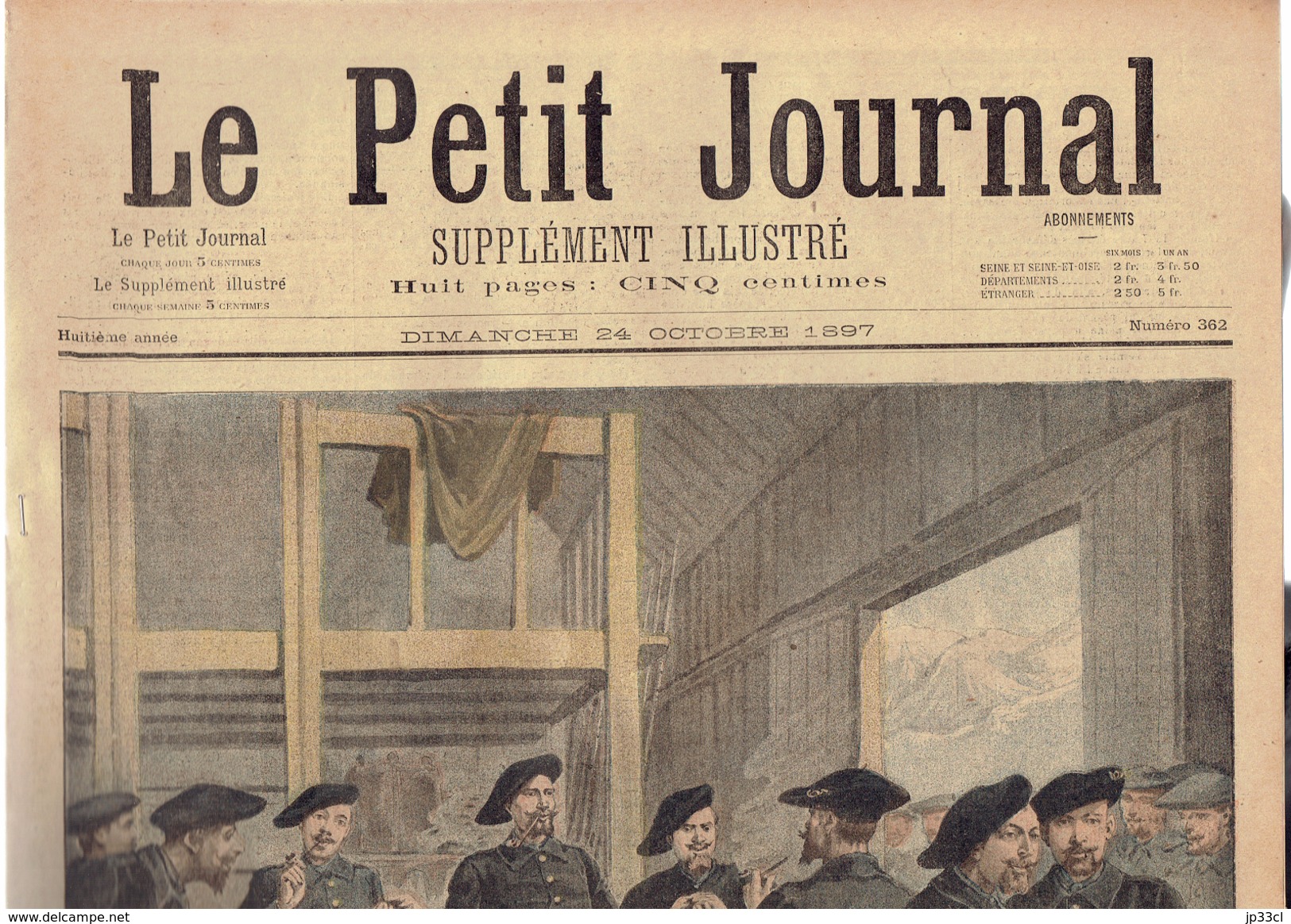 LE PETIT JOURNAL N° 362 - 24 Octobre 1897 Orgues De Barbaries Alpin Rome Faure Commerce Et Industrie - 1850 - 1899