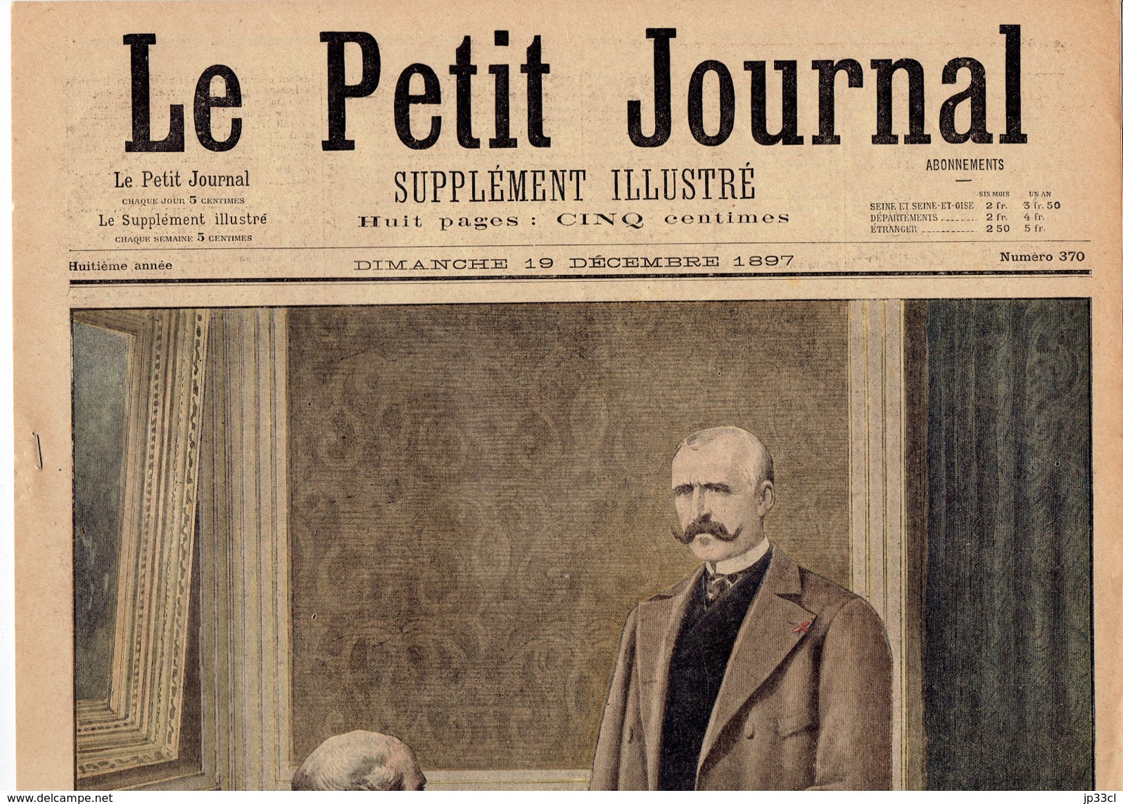 LE PETIT JOURNAL N° 370 - 19 Décembre 1897 Dreyfus De Pellieux Esterhazy Procès Pierre Vaux Etrennes - 1850 - 1899