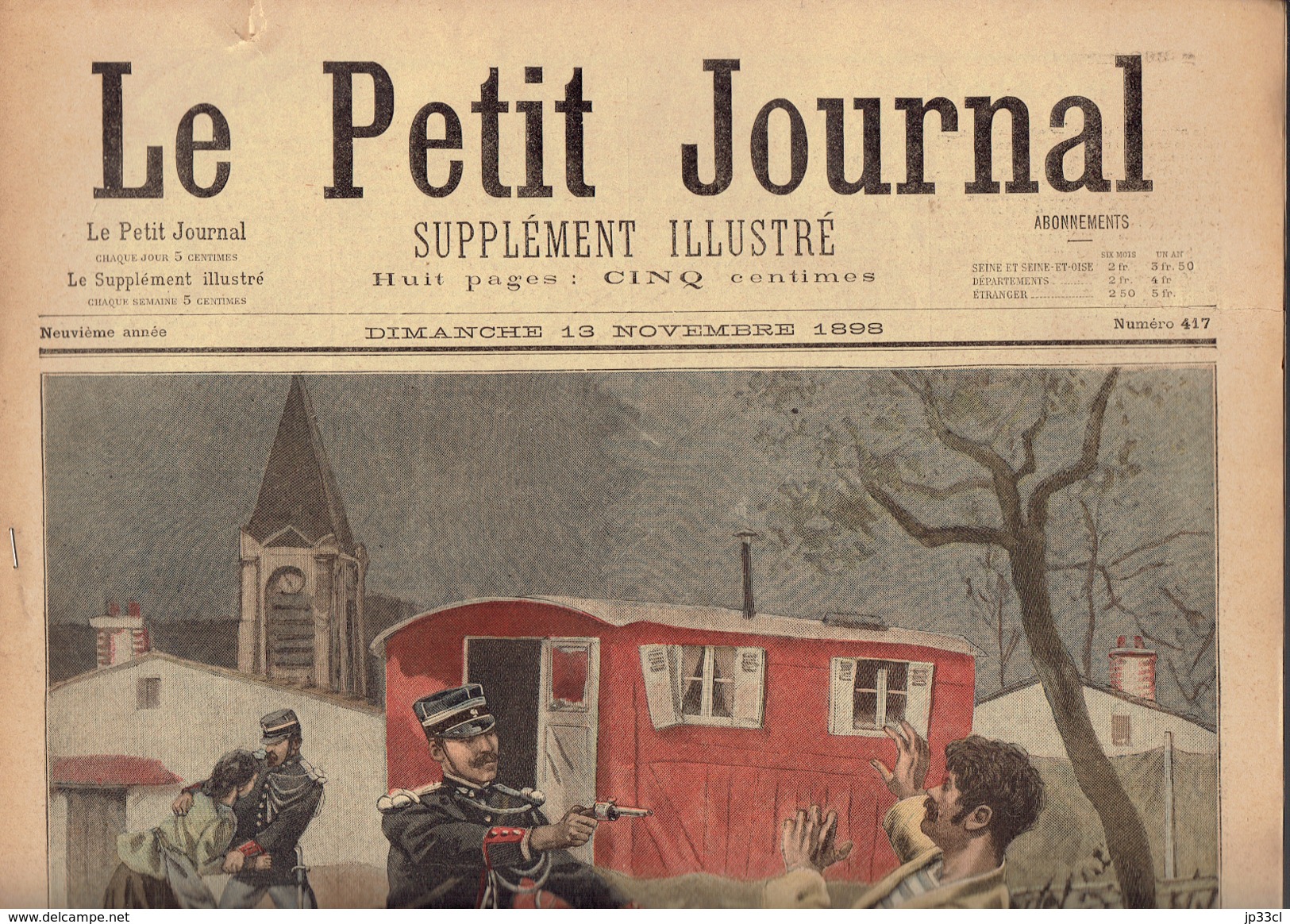 LE PETIT JOURNAL N° 417 - 13 Novembre 1898 Eugène Loup Capitaine Baratier Pont Buttes-Chaumont - 1850 - 1899