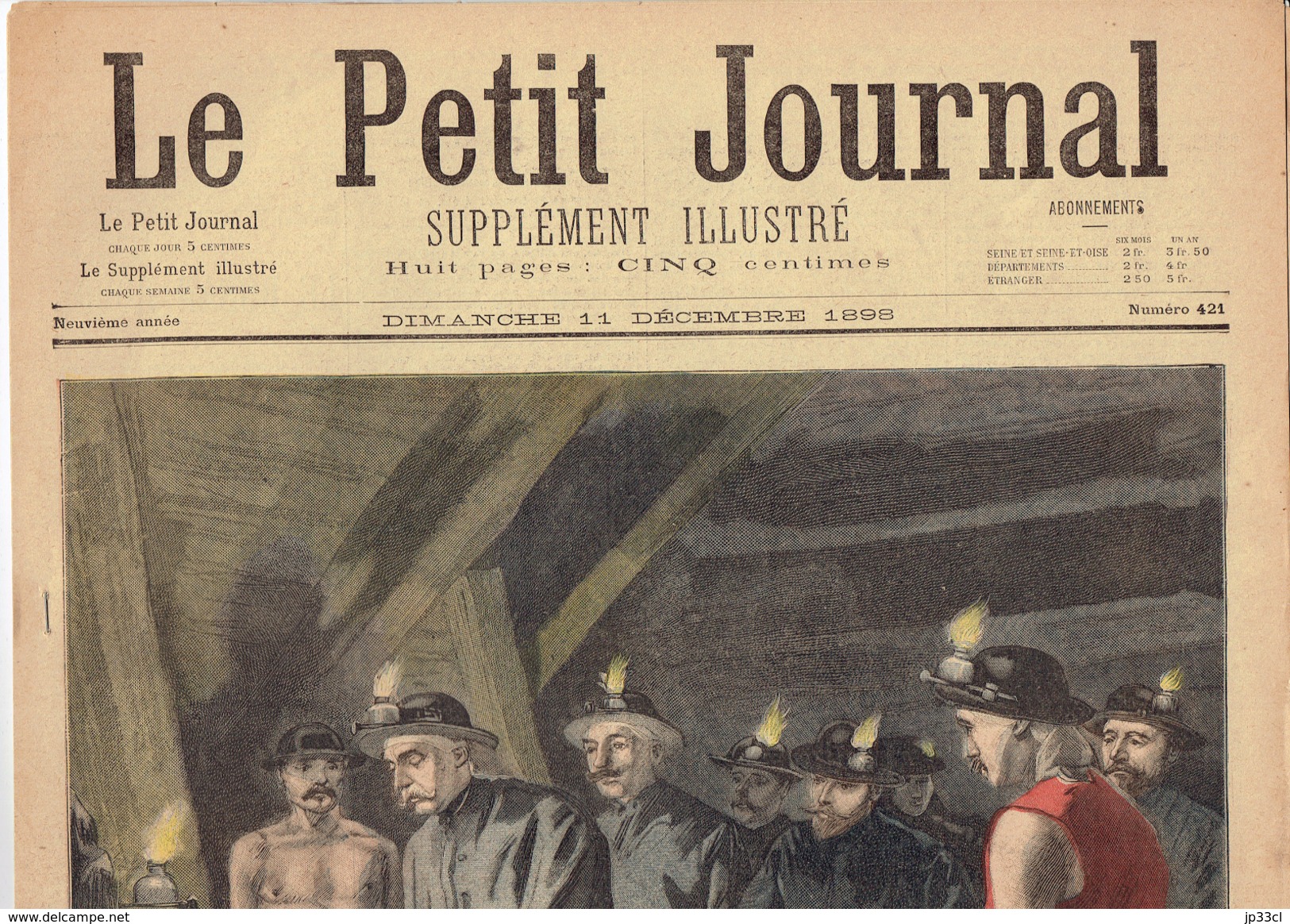 LE PETIT JOURNAL N° 421 - 11 Décembre 1898 Mine Félix Faure Lens Chauvin Drapeau - 1850 - 1899