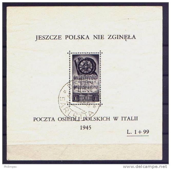 POLAND, POLISH FORCES IN ITALY SHEETLET VFU! - Vignetten Van De Bevrijding