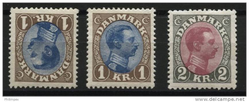 DENMARK 3 GOOD KORONA VALUES 1920-26 LH/NH! - Neufs