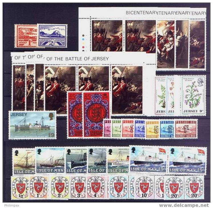 GREAT BRITAIN, CHANNEL ISLANDS, VF MNH GROUP - Collezioni