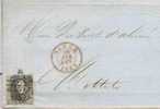 Lettre De NAMUR à METTET 10/4/57 N°6 Margé **SUPER FRAIS** - 1851-1857 Medallions (6/8)
