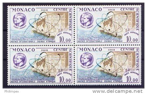 MONACO 10 FRANCS Airpost 1962 - NEVER HINGED ** Block Of 4! - Luchtpost