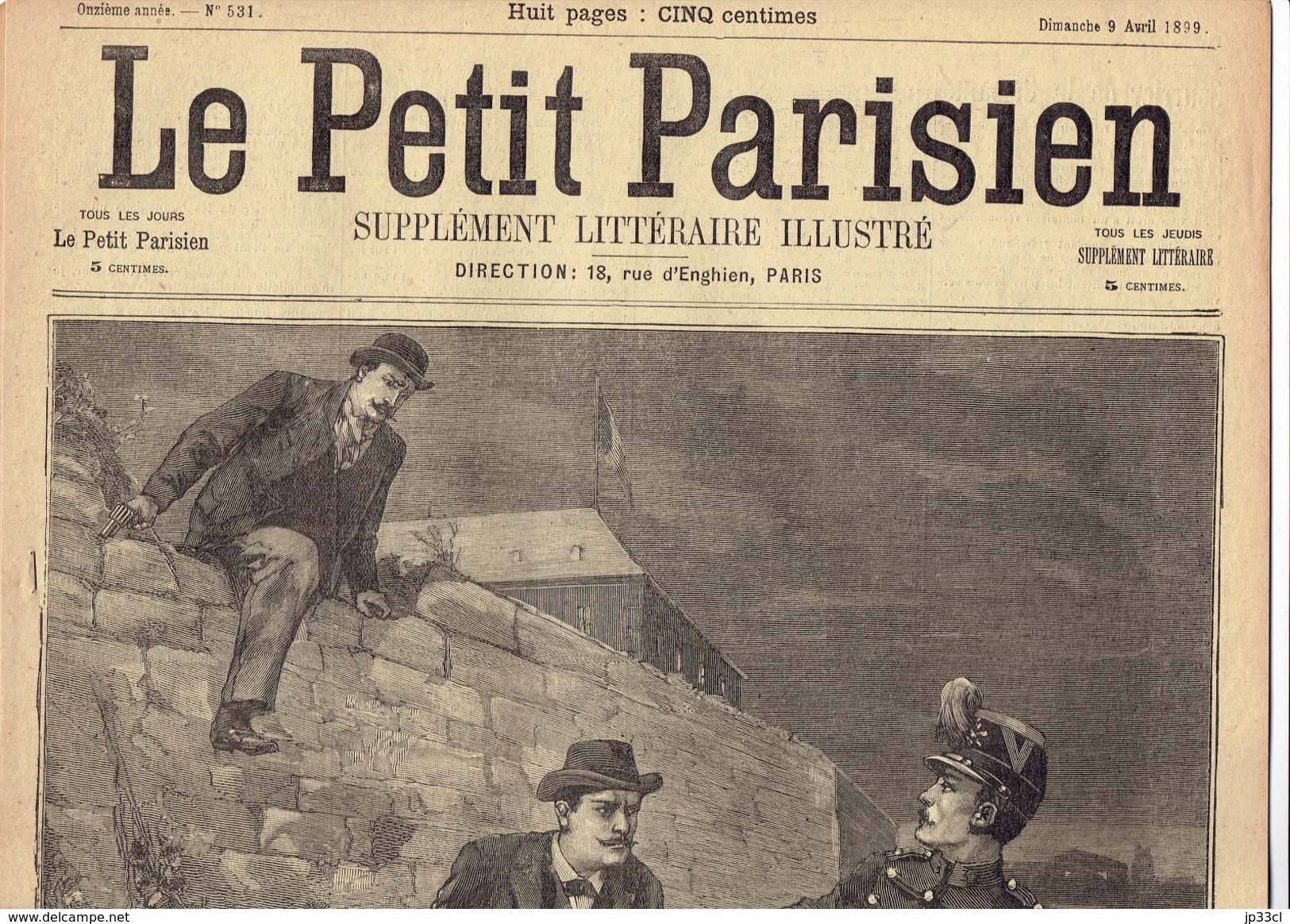 LE PETIT PARISIEN N° 531 (9 Avril 1899) Toulon Arsenaux Militaires Ballon Aéronaute Mme Charly - 1850 - 1899