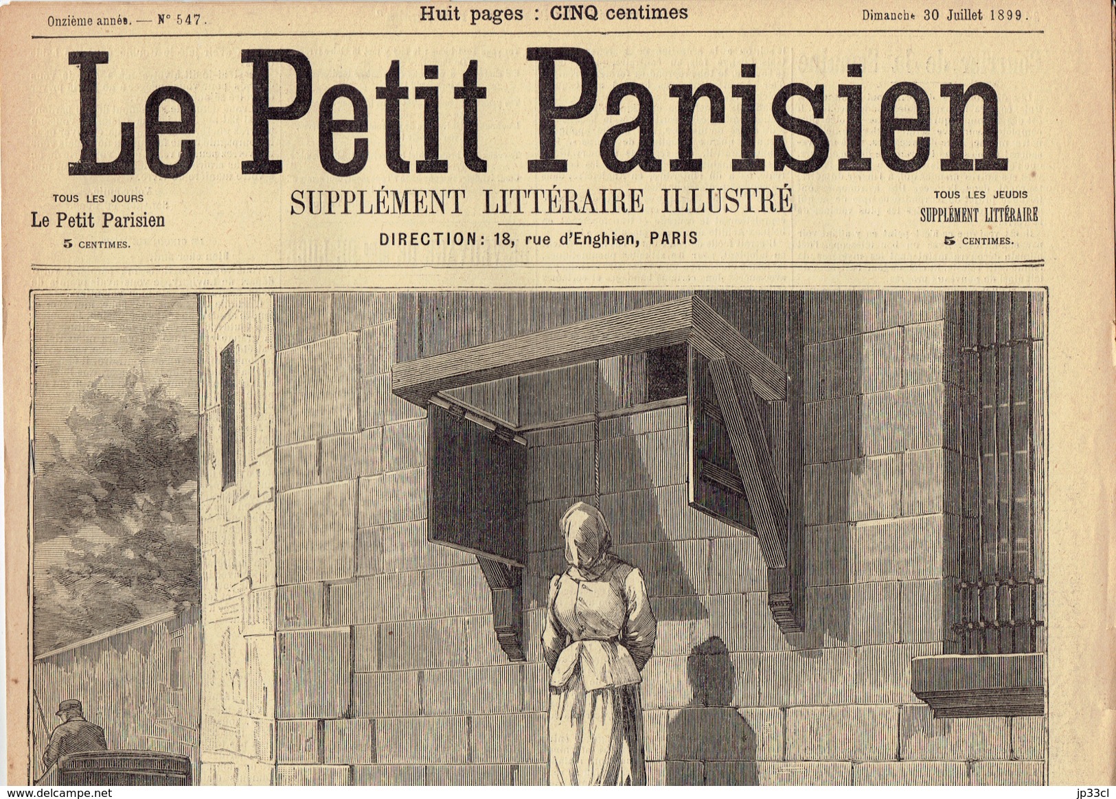 LE PETIT PARISIEN N° 547 (30 Juillet 1899) Empoisonneuse Mary Ansell Aéronaute Caillard Demagny Brugère - 1850 - 1899