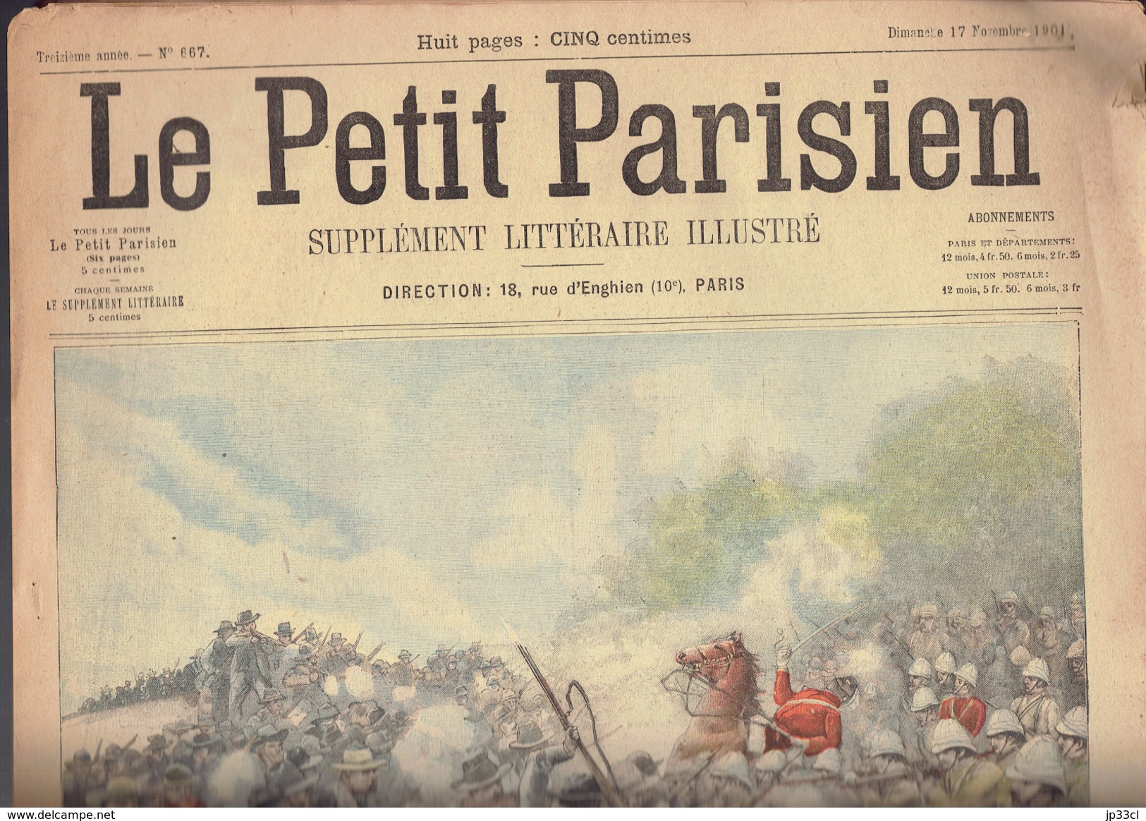 LE PETIT PARISIEN N° 667 Du 17 Novembre 1901 Transvaal Bergkelaagte Amiral Caillard Locomotive - Le Petit Parisien