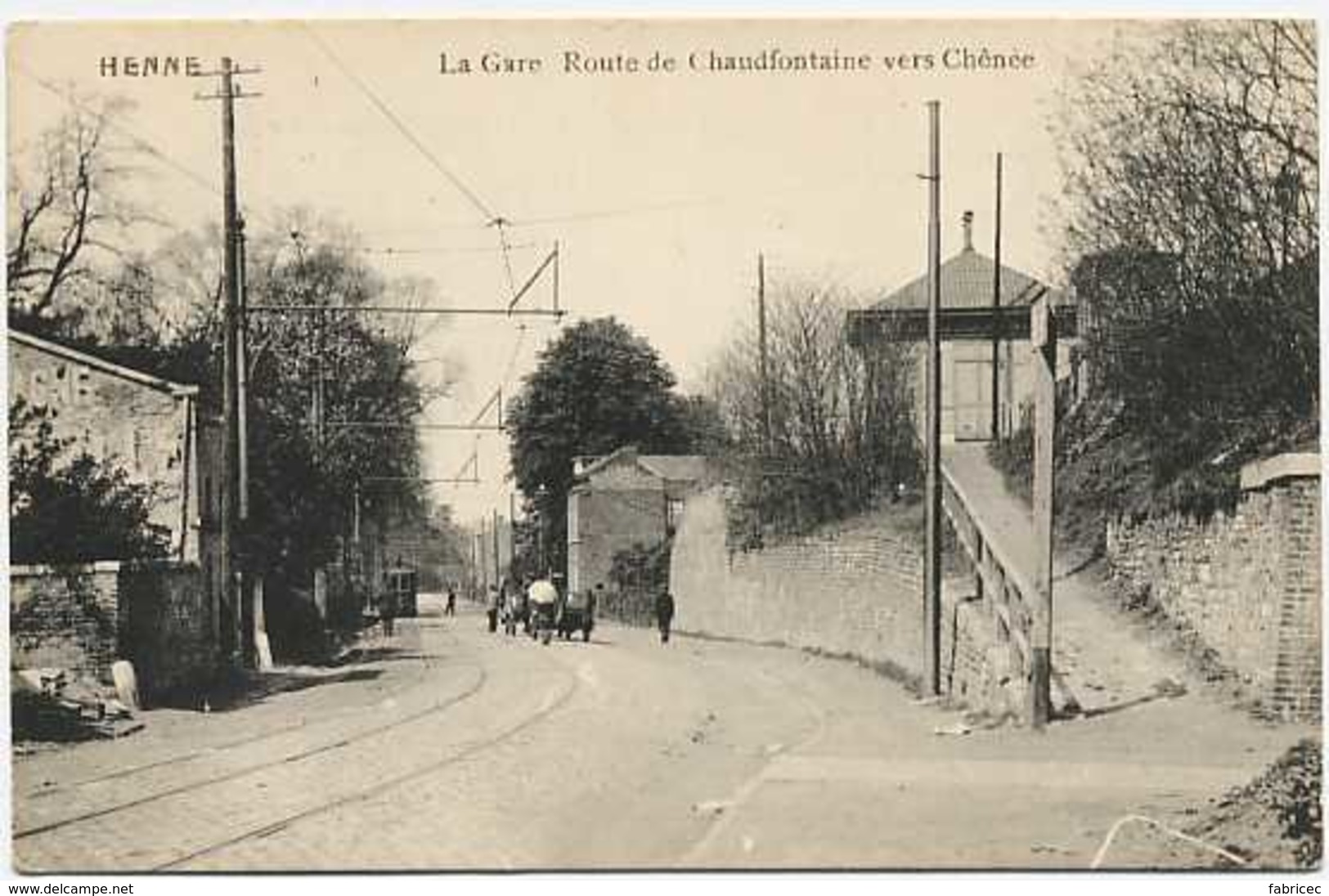 Henne - La Gare - Route De Chaudfontaine Vers Chenée - Chaudfontaine