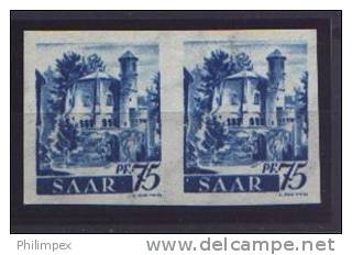 GERMANY SAAR RARE IMPERF IN PAIR VF MNH! - Sonstige & Ohne Zuordnung