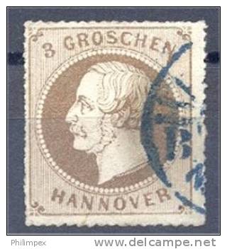 GERMANY, HANOVER 3 GROSCHEN 1864 ROULETTED, USED! - Hanover