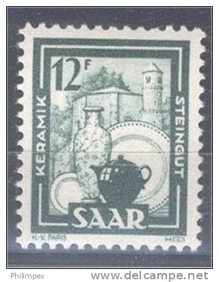 GERMANY SAAR VARIETY 1949 - Loch In Der Teekanne - VF MLH * - Sonstige & Ohne Zuordnung