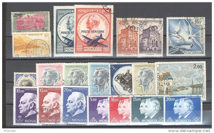 MONACO,  GROUP BETTER VALUES (AIRPOSTS) F/VF USED! - Verzamelingen & Reeksen