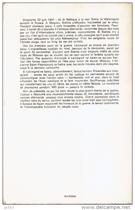 Les 900 Jours - Le Siège De Léningrad Par Harrison Salisbury, Albin Michel, Paris, 1970, 654 Pages - Histoire