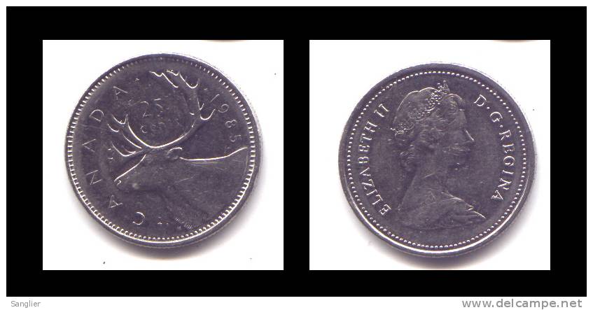25 CENTS 1985 - Canada