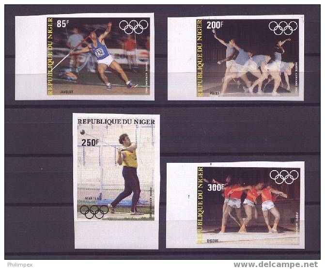 NIGER - OLYMPIC GAMES, LOS ANGELES 1984 - IMPERFORATED SET + 5 SHEETLETS **! - Ete 1984: Los Angeles