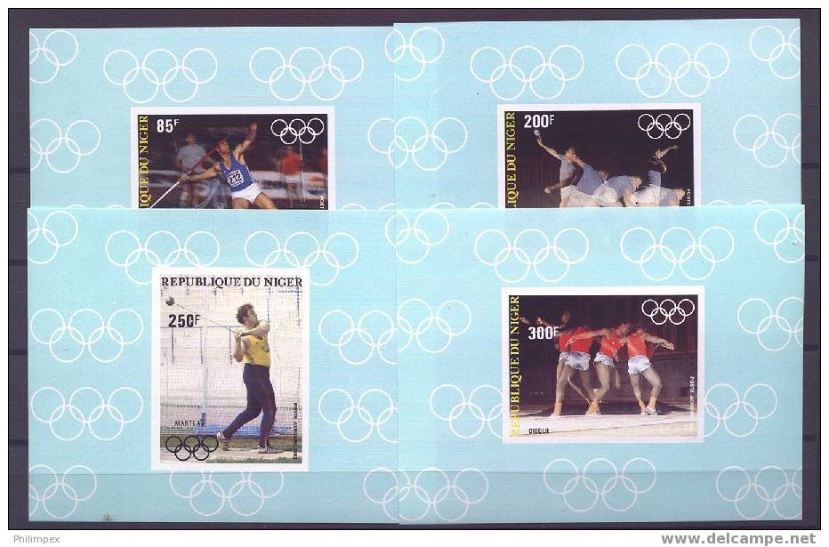 NIGER - OLYMPIC GAMES, LOS ANGELES 1984 - IMPERFORATED SET + 5 SHEETLETS **! - Ete 1984: Los Angeles