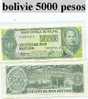 Billet De Bolivie 5000 Pesos - Bolivie