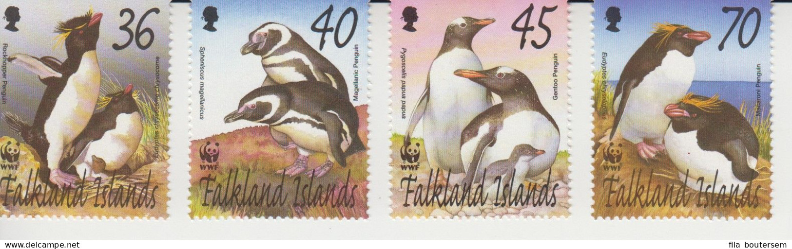 Falkland Islands : 30-08-2002 (**) : 937/40  Sheetlet - "W.W.F. - Penguins" - Autres & Non Classés